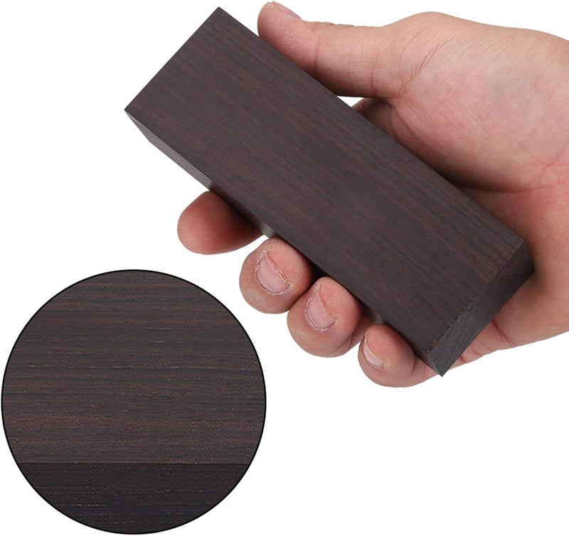 Ejoyous Ebony Lumber Wood Timber Handle Plate for Music Instruments DIY Tools Crafts, Black Ebony Wood Lumber Blank, 4.72 x 1.57 x 0.98 inch - Image 4